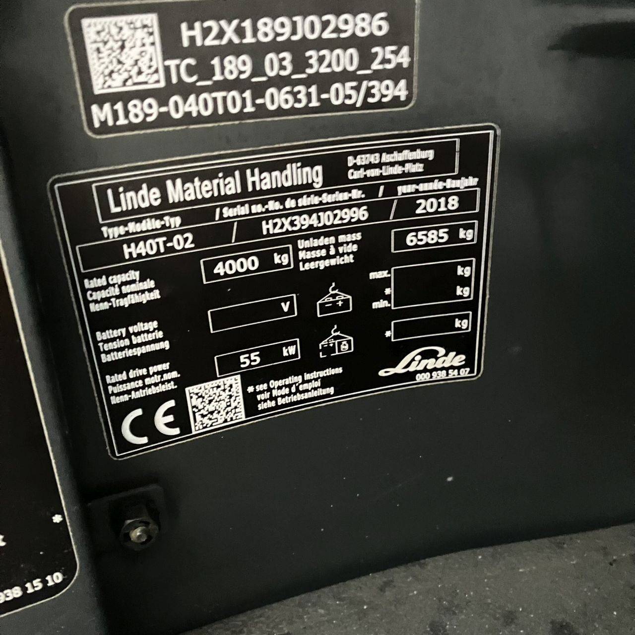Linde H40T (394-02) Beverage [18420]