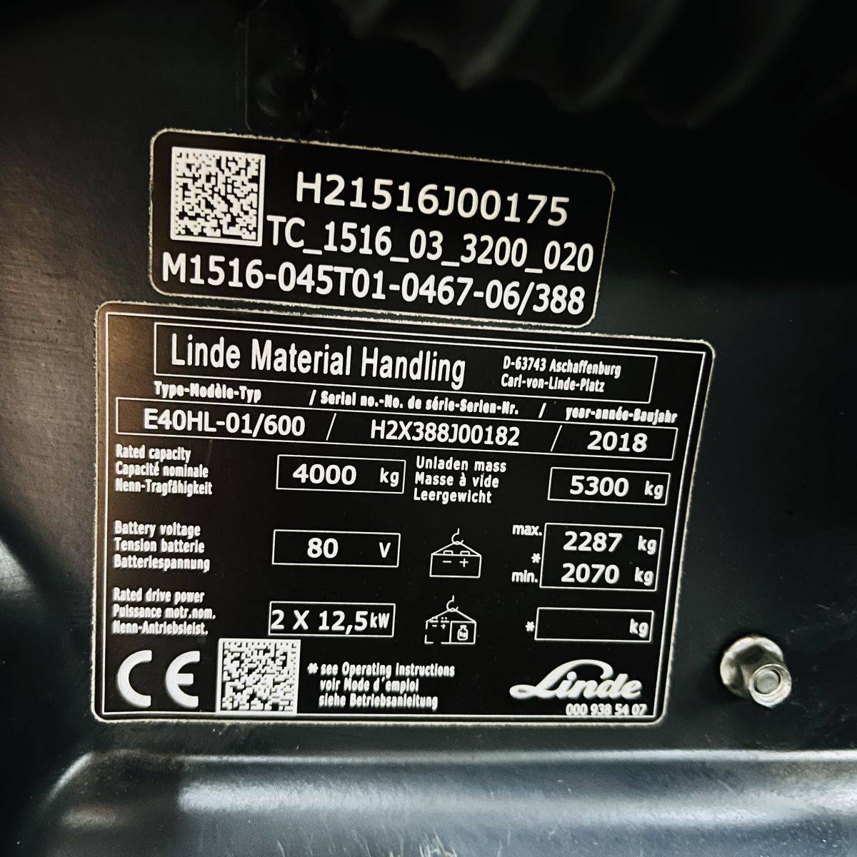 Linde E40-600HL (388) [19040]
